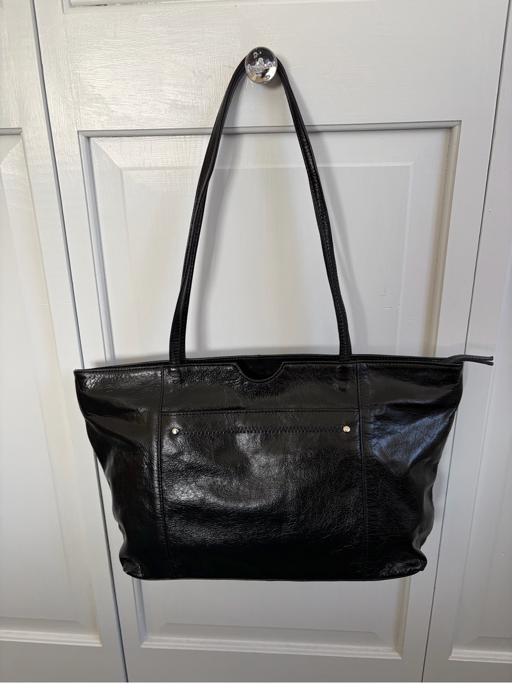 Latico Black Leather Market Tote